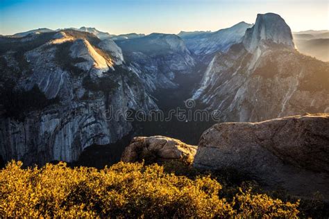 Sunrise On Glacier Point Yosemite National Park California Stock