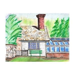 Glen Magna Farms Green House Drawing By Paul Meinerth Fine Art America