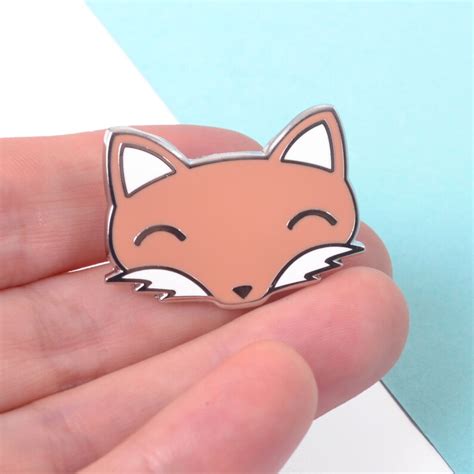Cute Fox Enamel Pin Cute Pins Lapel Pin Stocking Filler Etsy