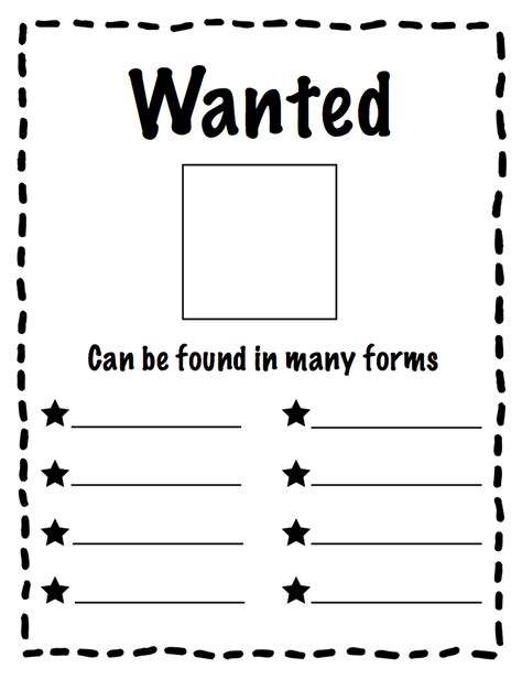 Gallery Wanted Posters For Kids Templates
