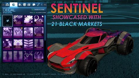 New Rocket League Sentinel Car Showcased With 21 Mystery Decals