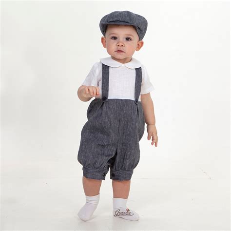 Baby Boy Navy Blue Suit Toddler Boy Linen Romper Vest Newsboy Etsy