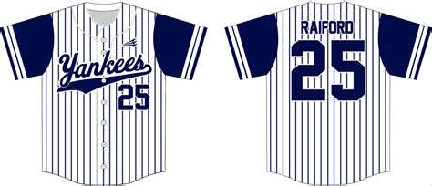 Yankees Custom Pinstripe Baseball Jerseys Raiford Triton Mockup Portal