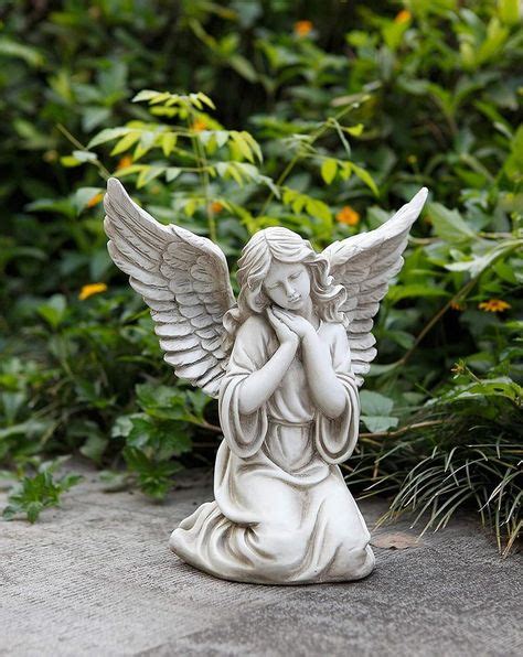 Details About Garden Memorial Rock Grieving Praying Angel Figurine