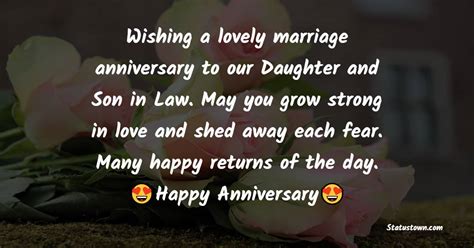 Wishing A Lovely Marriage Anniversary To Our Daughter And Son In Law