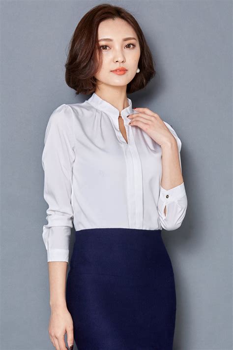 Wholesale Korean Style Long Sleeve Chiffon White Blouse Lyk011303wi Wholesale7