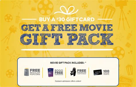 By offering a discount or cash back rewards , you save money with every purchase. FREE Cineplex Movie Gift Pack when you buy a $30 gift card ...