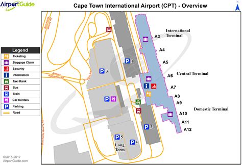 Cape Town Cape Town International Cpt Airport Terminal Maps