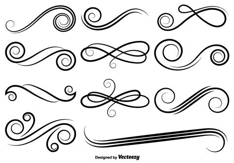 Calligraphy Swirls Vector At Collection Of