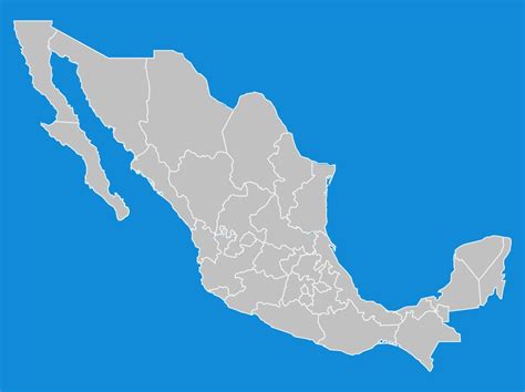 Mexican States Mexico Map