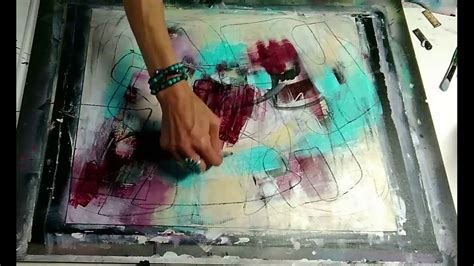 Acrylic Abstract Painting With Glazing Youtube