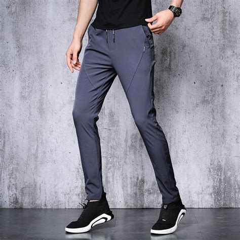 Summer 2018 Thin Mens Casual Pants Ice Silk Trousers Young Korean