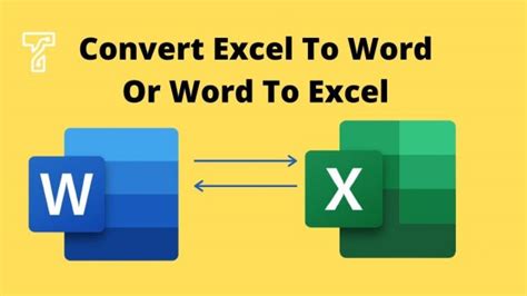 How To Convert Excel To Word And Word To Excel Techyuga