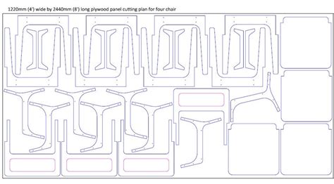 Plywood Chair Plans Dxf Files Vector Cut Cnc Router Diy Etsy