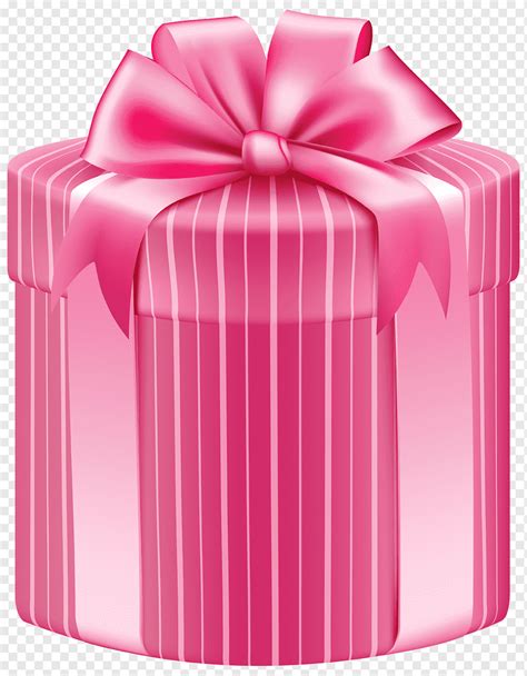 Pink Gift Box Illustration Gift Box Pink Striped Gift Box Purple Ribbon Rectangle Png Pngwing