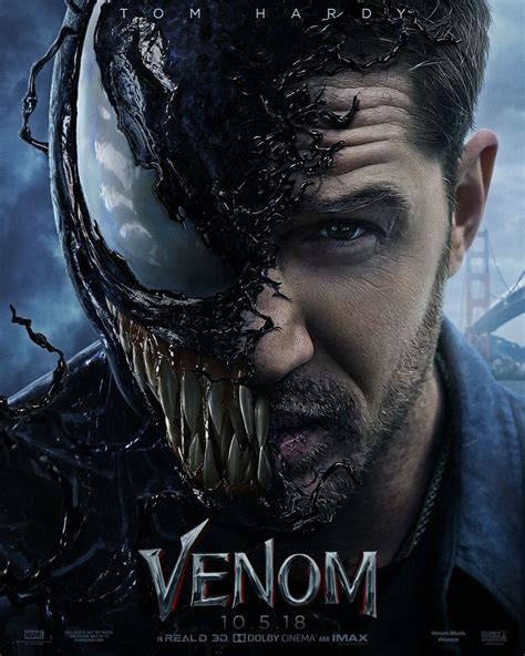 venom movie s new poster makes tom hardy very creepy gamespot
