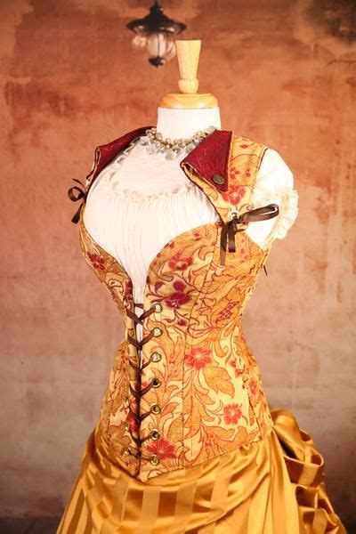 Golden Floral With Ruby Overbust Voyager Corset Ra2 Yennefer Cosplay Damsel In This Dress
