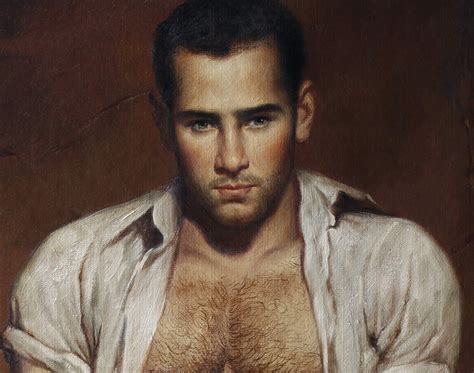Buy Art Prints Male Nude Painting Canvas Transfer With Hand Painted Detail Portrait Handsome