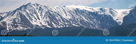 Mountain Panorama The North Chuya Ridge The Altai Republic Stock