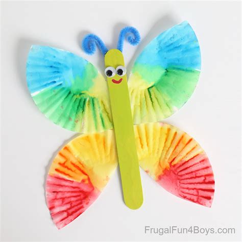 Cupcake Liner Butterfly Craft Frugal Fun For Boys And Girls