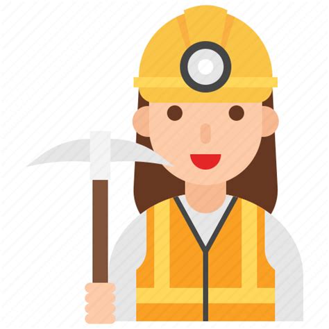 Avatar Female Job Miner Occupation Profession Worker Icon