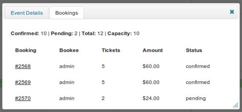 Managing Your Bookings Event Organiser Docs