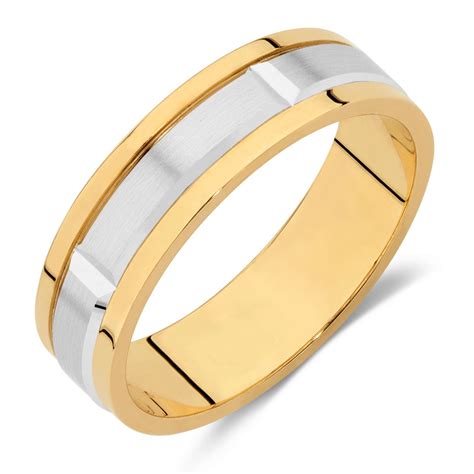 6,929 results for mens gold wedding rings. Men's Wedding Band in 10kt Yellow & White Gold