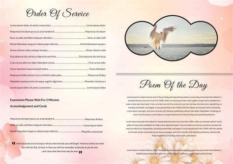 Designed Funeral Booklet Template In Adobe Photoshop Microsoft Word
