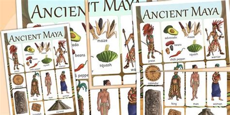 Ks2 Mayan Civilization Vocabulary Mat Maya Civilization History