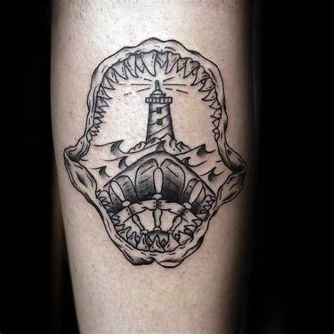 More exotic tattoo inspirations at slodive, explore now! 60 Shark Jaw Tattoo Designs For Men - A Bite Of Ink Ideas