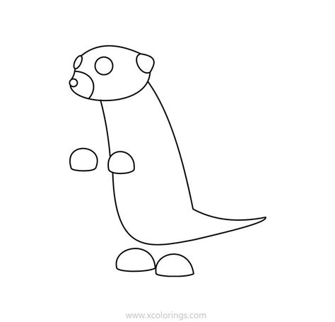 Get crafts, coloring pages, lessons, and more! Roblox Adopt Me Coloring Pages Meerkat. | Pets drawing ...