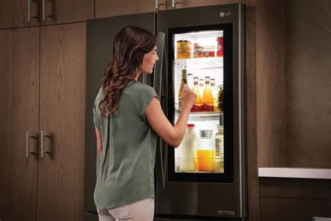 Lg Instaview Panel Goes Transparent To See Whats Inside The Fridge