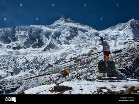 Manaslu Worlds Eighth Highest Peak 8163 Metres Seen From Manaslu