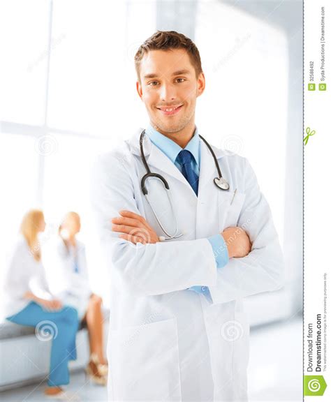 Male Doctor With Stethoscope Stock Photography - Image: 32588492