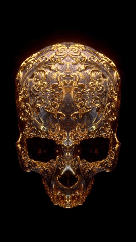 Ornate Skull Iphone Wallpaper Iphone Wallpapers Iphone
