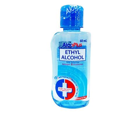 Alcoplus Ethyl Alcohol 70 Solution Antiseptic Disinfectant 60ml