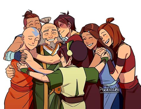 toph bei fong katara aang zuko sokka and 2 more avatar legends and 1 more drawn by
