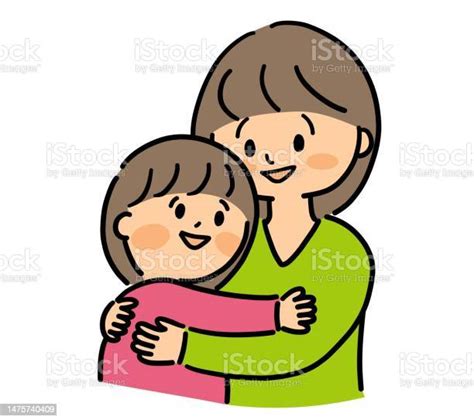 Mother Hugging Her Daughter Stock Illustration Download Image Now