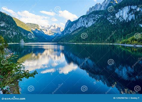 Colorful Autumn Landscape With Mountains Lake And Trees In Austrian