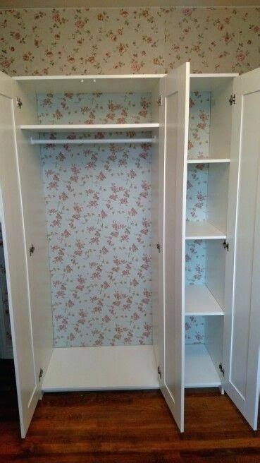 Diane, it can be painted. ikea brimnes wardrobe hack i wallpapered the back of this ...