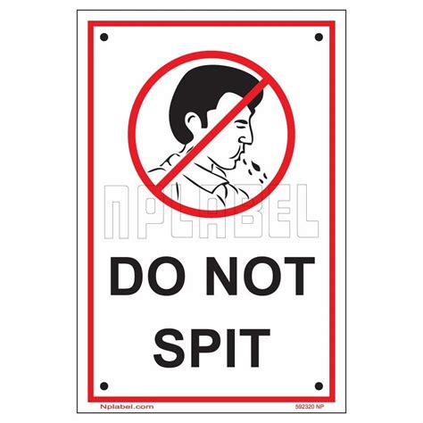 Rectangular 592320 Do Not Spit Sign Name Plate At Rs 159piece In Ahmedabad Id 8715245233