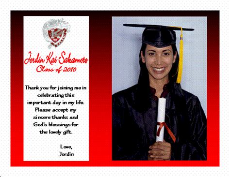 When you need to let people know how much support they have given you during your education, graduation thank you cards are the way to go. Sample Graduations Thank You, Candy Wrappers