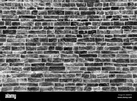 Horizontal Part Of Black Painted Brick Wall Abstract Black Brick Wall