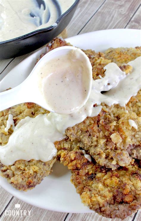 Country fried steak vs chicken fried steak both of these dishes consist of a battered and fried piece of tenderized steak that's covered in gravy. Chicken Fried Steaks with Sawmill Gravy | Recipe (With ...