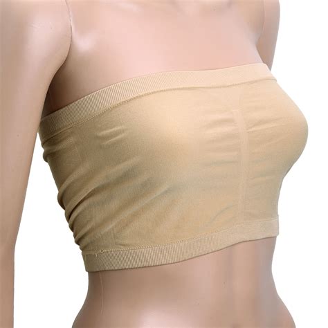 Womens Soft Seamless Strapless Top Breathable Bras Bandeau Boob Tube