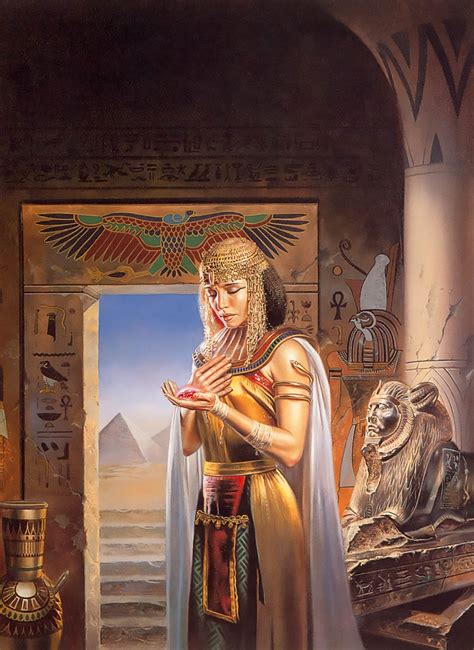 Cleopatra The Egyptian Princess Egyptian Art Handmade Oil Etsy
