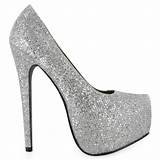 Pictures of High Heel Shoes Silver