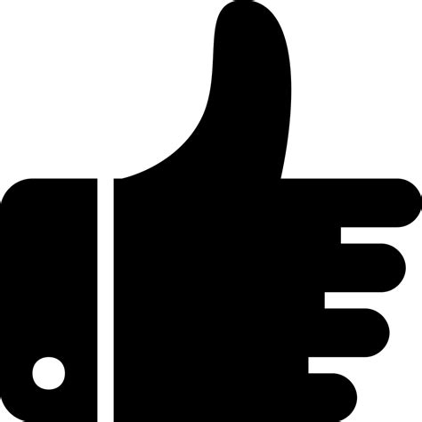 Like Thumb Up Black Hand Getsure Symbol Svg Png Icon Free Download