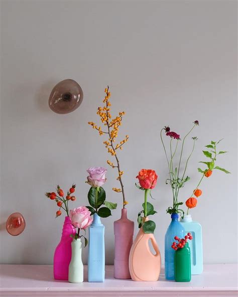 Gorgeous Colorful Flower Vases And Flowers Small Cute Whimsical
