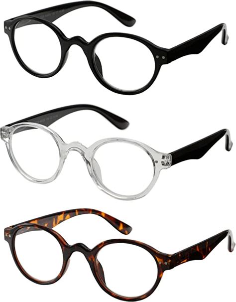 Success Eyewear Reading Glasses 3 Pair Spring Hinge Professer Readers For Men And